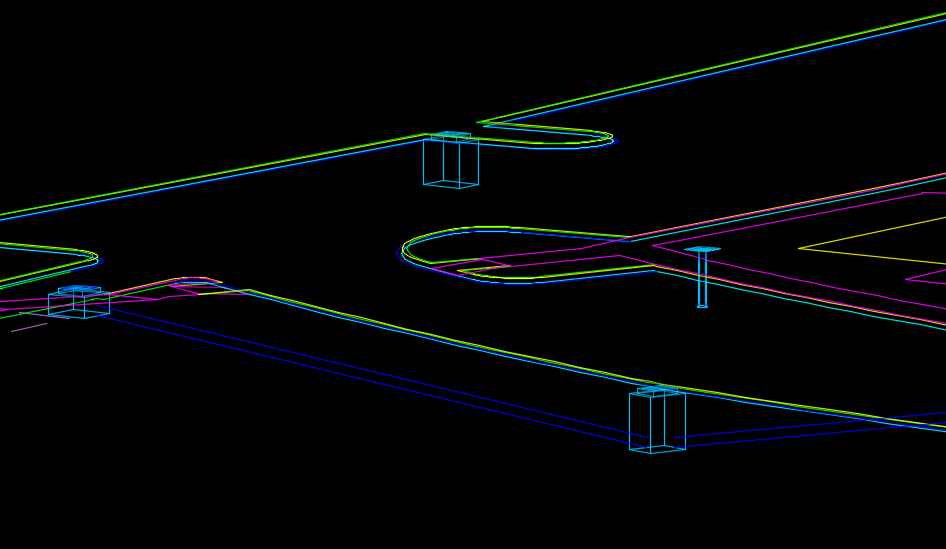 Underground utilities CAD drawing
